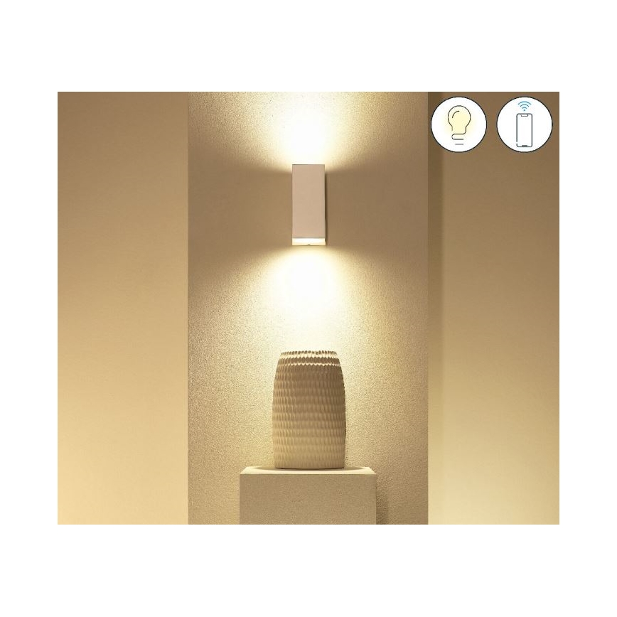 WiZ - Dimmbare LED-RGBW-Wandleuchte UP&DOWN 2xGU10/4,7W/230V 2200-6500K WLAN CRI 90 weiß