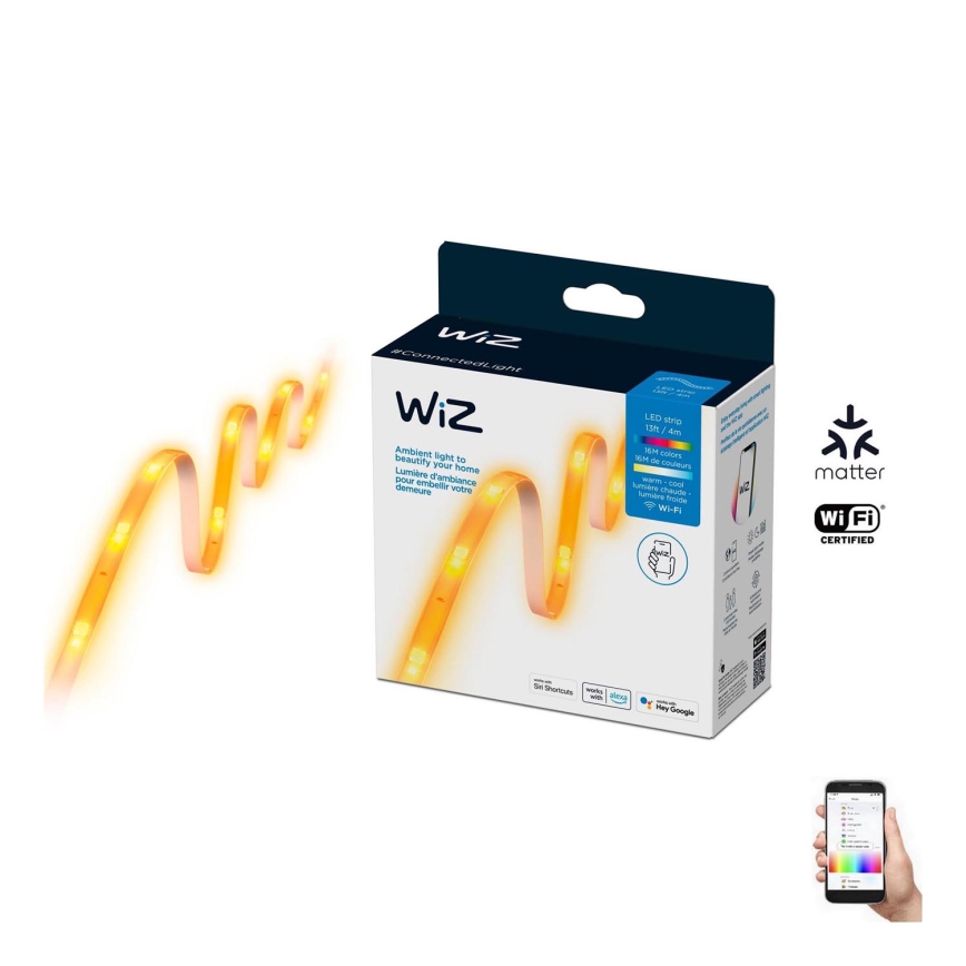WiZ – Dimmbarer LED-RGBW-Streifen 4m LED/13W/230V 2700-6500K Wi-Fi