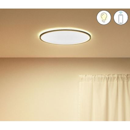 WiZ - LED dimmbare Deckenleuchte SUPERSLIM LED/22W/230V 2700-6500K Wi-Fi schwarz