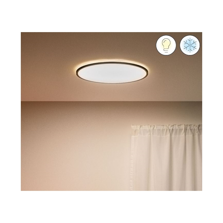WiZ - LED dimmbare Deckenleuchte SUPERSLIM LED/22W/230V 2700-6500K Wi-Fi schwarz