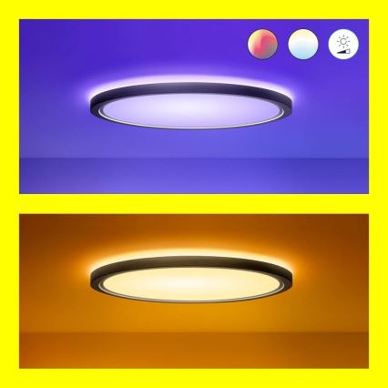WiZ - LED RGB dimmbare Deckenleuchte SUPERSLIM LED/32W/230V 2700-6500K Wi-Fi schwarz