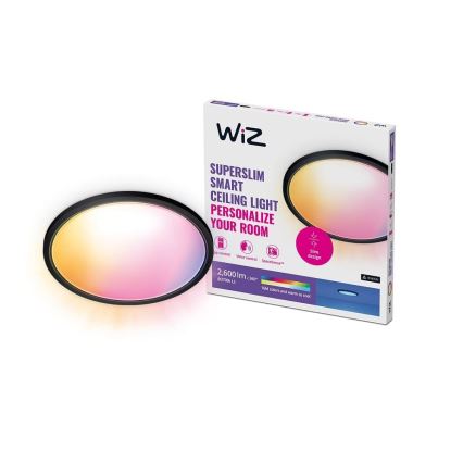 WiZ - LED RGB dimmbare Deckenleuchte SUPERSLIM LED/32W/230V 2700-6500K Wi-Fi schwarz