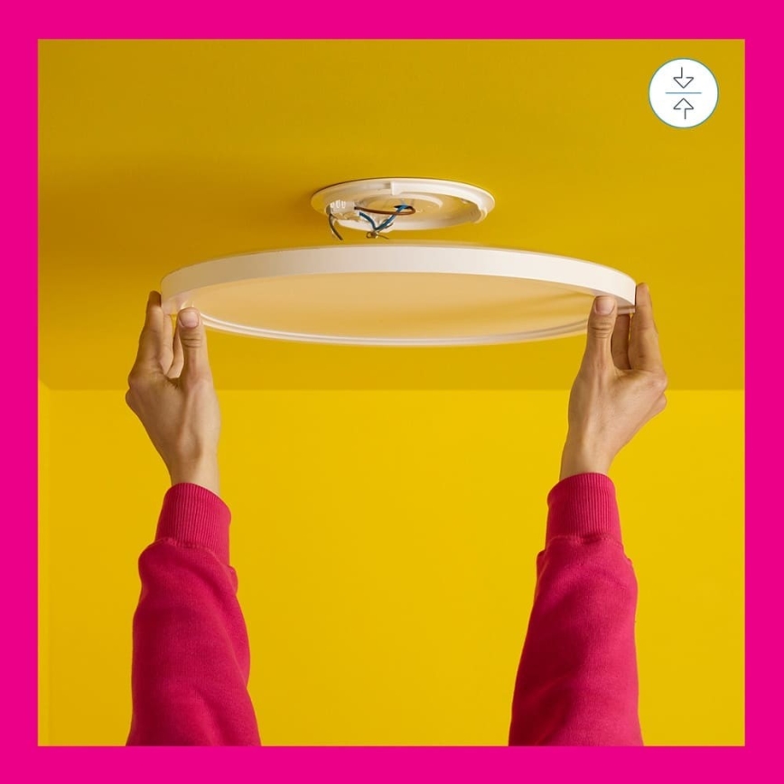 WiZ - LED RGB dimmbare Deckenleuchte SUPERSLIM LED/22W/230V 2700-6500K Wi-Fi Weiß