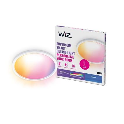 WiZ - LED RGB dimmbare Deckenleuchte SUPERSLIM LED/22W/230V 2700-6500K Wi-Fi Weiß
