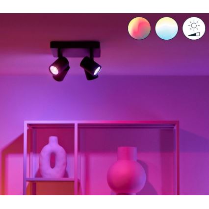 WiZ - LED RGBW dimmbare Einbauleuchte IMAGEO 4xGU10/4,9W/230V 2200-6500K Wi-Fi CRI 90 schwarz