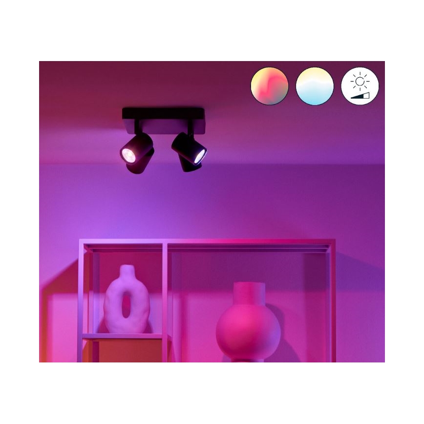 WiZ - LED RGBW dimmbare Einbauleuchte IMAGEO 4xGU10/4,9W/230V 2200-6500K Wi-Fi CRI 90 schwarz