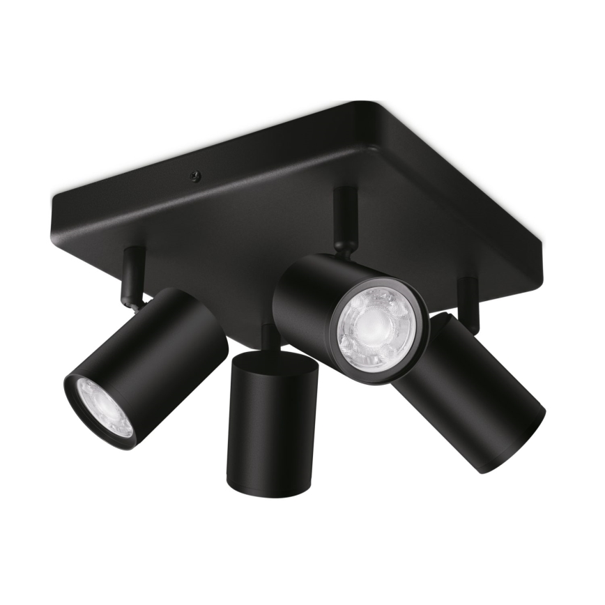 WiZ - LED RGBW dimmbare Einbauleuchte IMAGEO 4xGU10/4,9W/230V 2200-6500K Wi-Fi CRI 90 schwarz