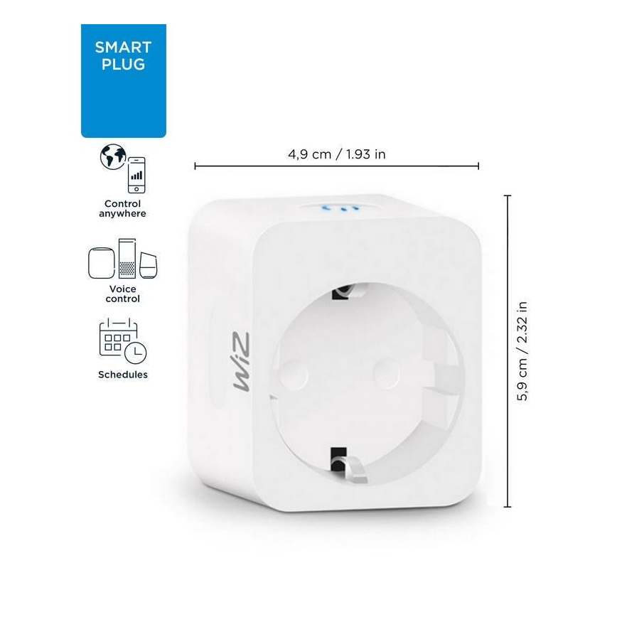 WiZ - Smart-Steckdose F 2300W Wi-Fi SCHUKO