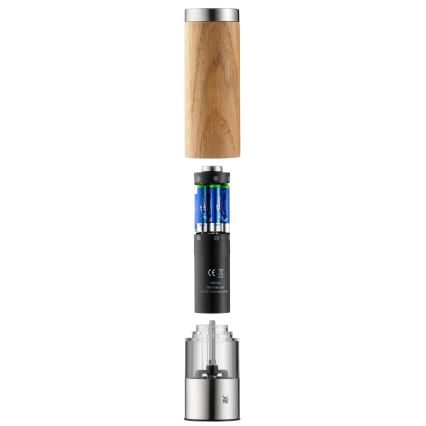 WMF - Elektrische Gewürzmühle CERAMILL 6xAAA Eiche