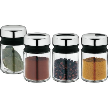 WMF - Gewürzgläser-Set 4 Stk. DEPOT 9,5 cm Edelstahl