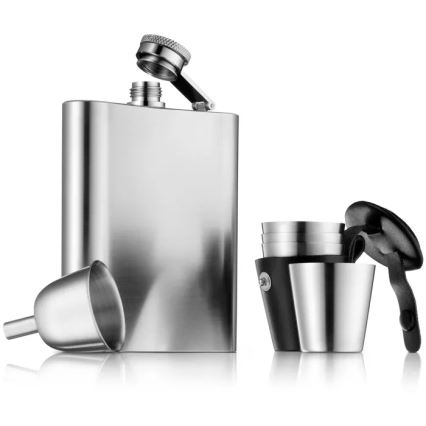 WMF - MANHATTAN Flachmann- und Schnapsglas-Set, 6-teilig