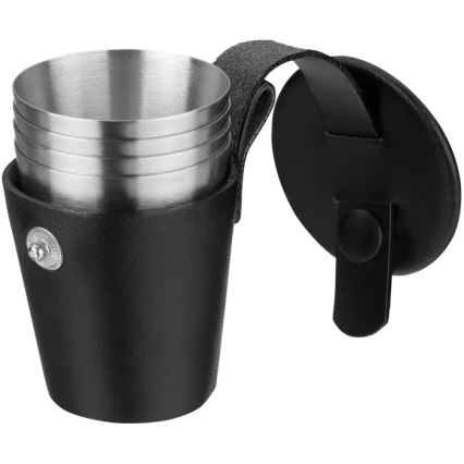 WMF - MANHATTAN Flachmann- und Schnapsglas-Set, 6-teilig