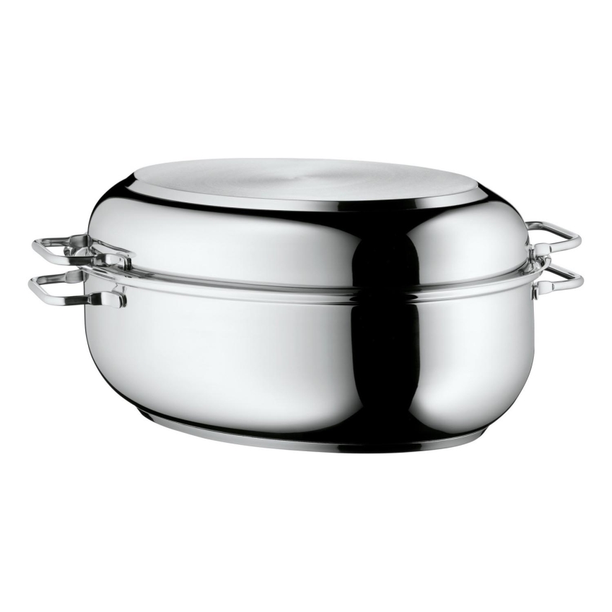 WMF - Ovale Bratpfanne mit Deckel  41x28,5 x18 cm Edelstahl