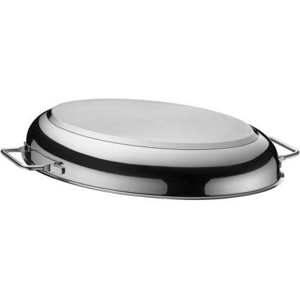 WMF - Ovale Bratpfanne mit Deckel  41x28,5 x18 cm Edelstahl