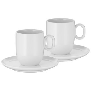 WMF - SET 2x Cafe-Creme-Tasse mit Untertasse BARISTA 170 ml weiß