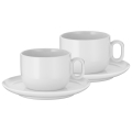 WMF - SET 2x Cappuccino-Tasse mit Untertasse BARISTA 160 ml weiß