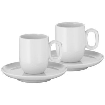 WMF - SET 2x Espressotasse mit Untertasse BARISTA weiß