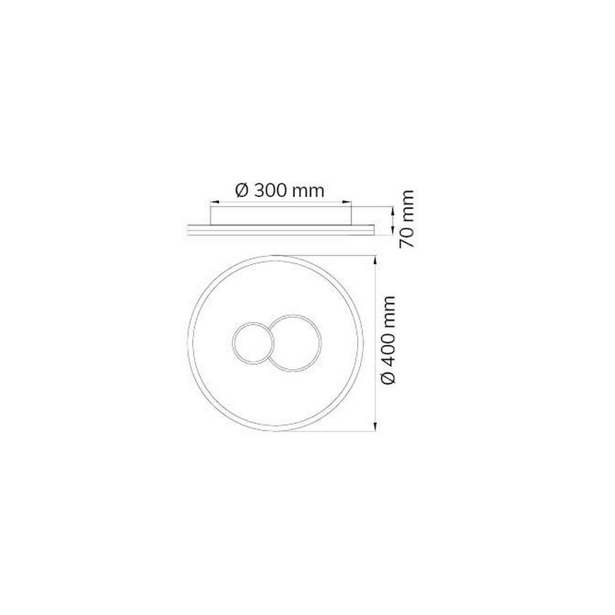 Wofi 11246 - Dimmbare LED-Deckenleuchte NADRA LED/27W/230V