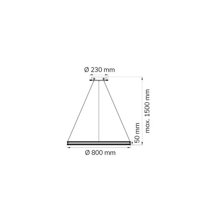 Wofi 11313 – Dimmbare LED-Hängeleuchte an einer Schnur LENA LED/44W/230V 3000K