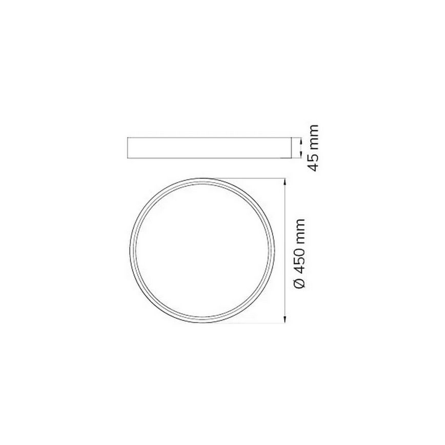 Wofi 11534 - LED dimmbare Deckenleuchte DUBAI LED/27,5W/230V schwarz
