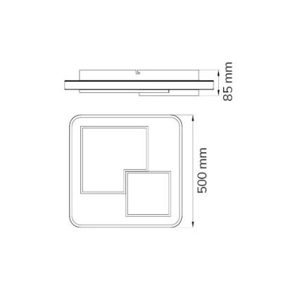 Wofi 11610 - Dimmbare LED-Deckenleuchte FELA LED/40,5W/230V 3000K