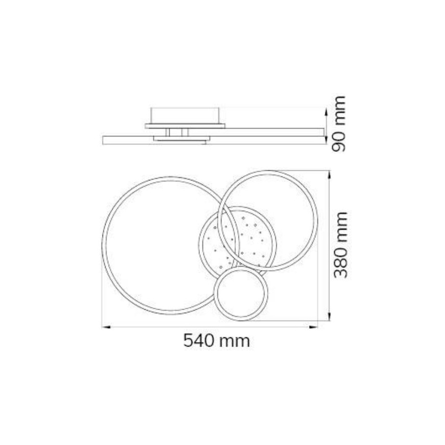 Wofi 11657 – Dimmbare LED-Aufbauleuchte KIAH LED/32,5W/230V 3000K
