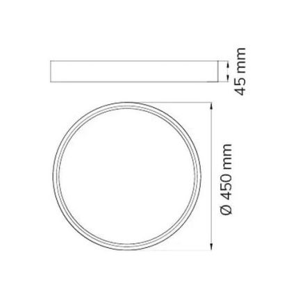 Wofi 12056 – LED-Deckenleuchte DUBAI LED/27,5W/230V anthrazit