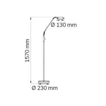 Wofi 3006.01.64.9000 - Dimmbare LED-Stehlampe TWIN LED/4,6W/230V
