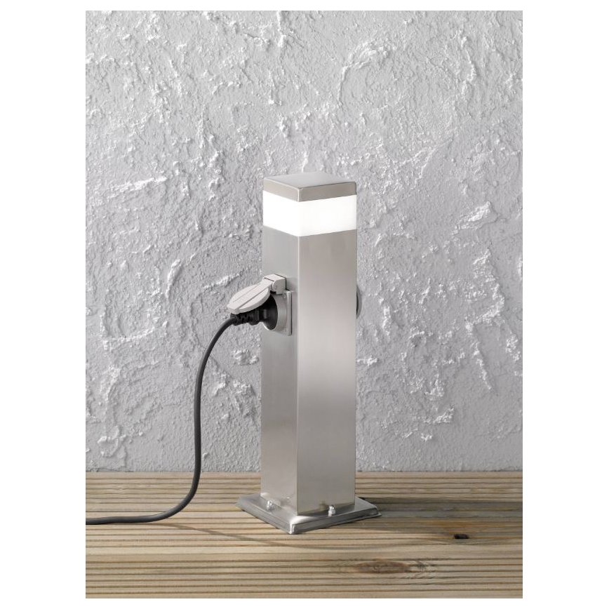 Wofi 3054.01.97.7000 - LED-Außenleuchte mit 2 Steckdosen TARA LED/7W/230V IP44 SCHUKO