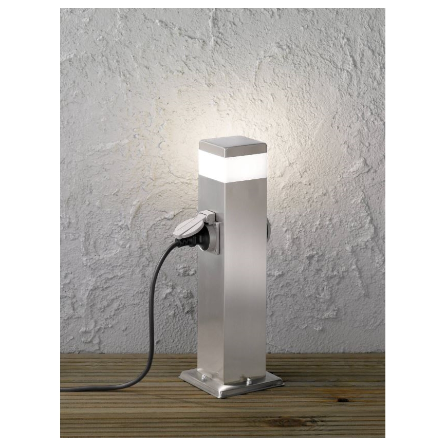 Wofi 3054.01.97.7000 - LED-Außenleuchte mit 2 Steckdosen TARA LED/7W/230V IP44 SCHUKO