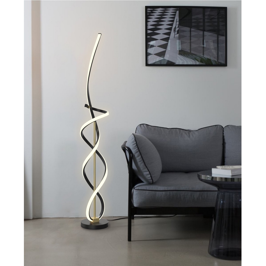 Wofi 3134-104 - Dimmbare LED-Stehlampe INDIGO LED/31W/230V schwarz/golden