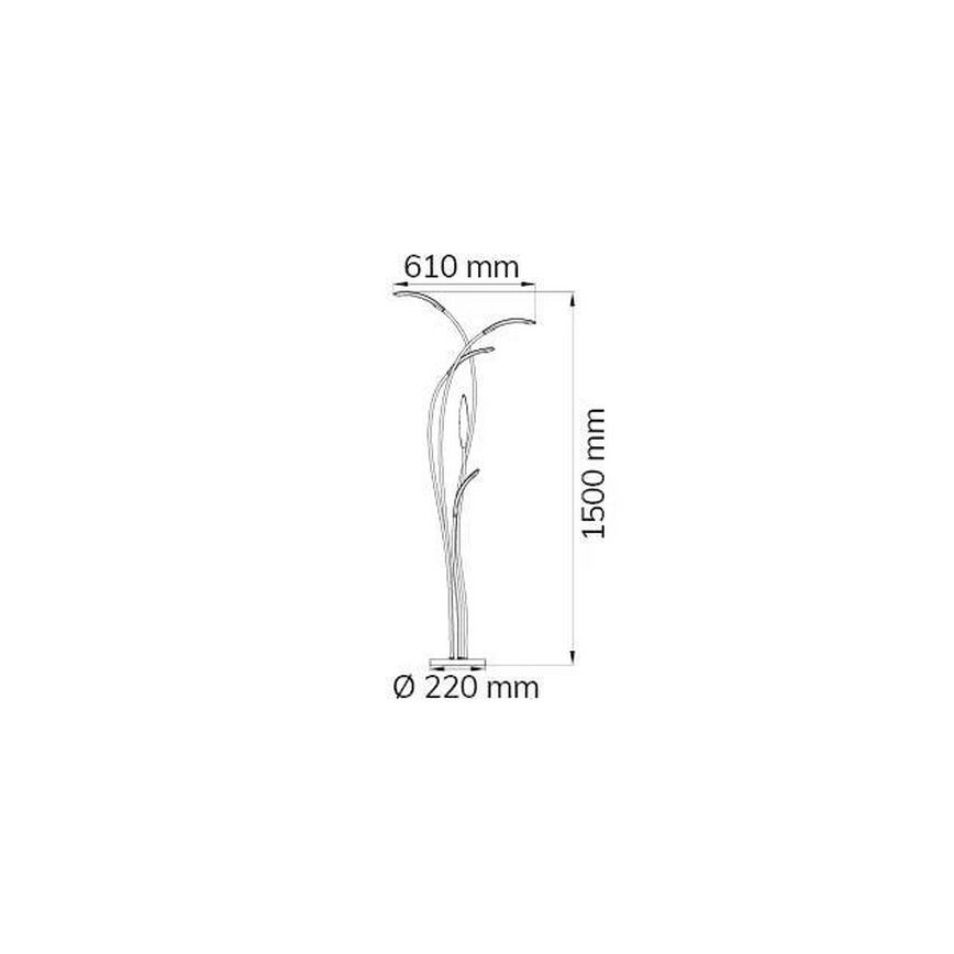 Wofi 3326.05.01.5000 - Dimmbare LED-Stehlampe HAMPTON 5xLED/5,2W/230V + Fernbedienung