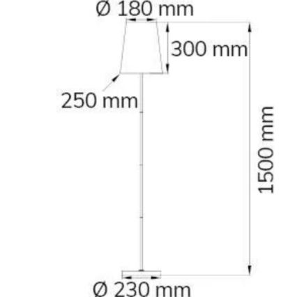 Wofi 3329.01.06.6000 - Stehleuchte FYNN 1xE27/60W/230V weiß