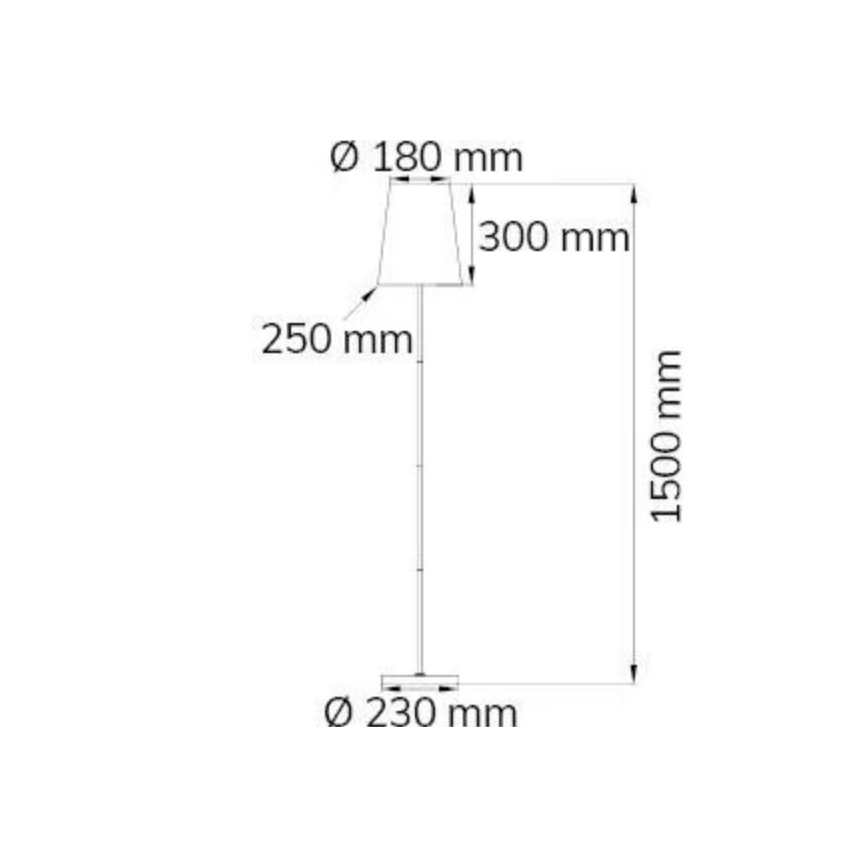 Wofi 3329.01.10.6000 - Stehleuchte FYNN 1xE27/60W/230V schwarz