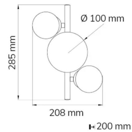 Wofi 4014.03.24.9000 - LED-Wandleuchte VILLA 3xG9/3W/230V schwarz/glänzendes Chrom