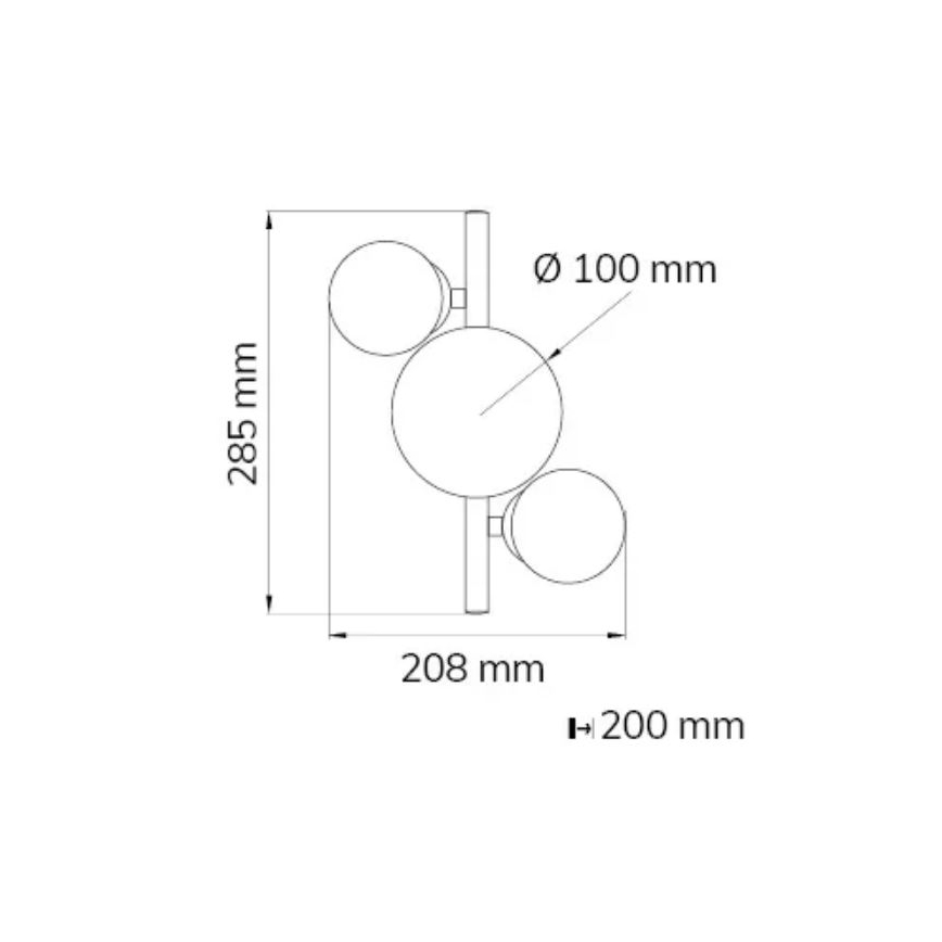 Wofi 4014.03.24.9000 - LED-Wandleuchte VILLA 3xG9/3W/230V schwarz/glänzendes Chrom