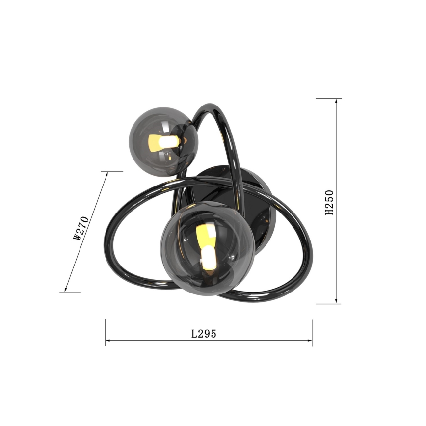 Wofi 4014-205 - LED-Wandleuchte NANCY 2xG9/3,5W/230V schwarz/glänzendes Chrom