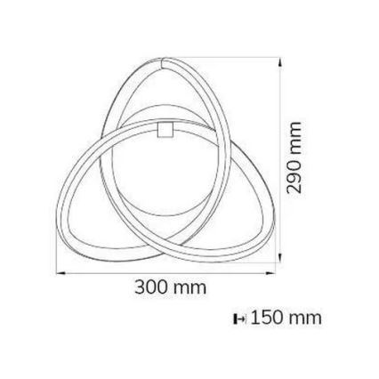 Wofi 4134.01.88.9000 - LED-Wandbeleuchtung INDIGO LED/14W/230V