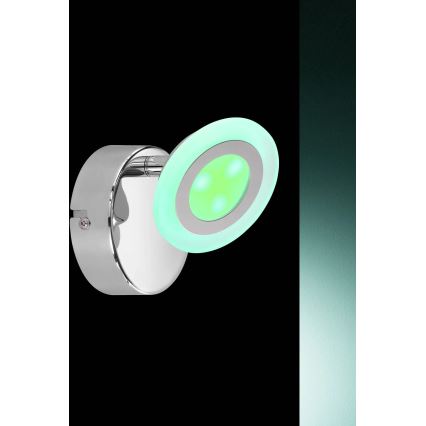 Wofi 4228.02.01.6000 – Dimmbarer LED-RGB-Strahler GEMMA LED/5W/230V + Fernbedienung