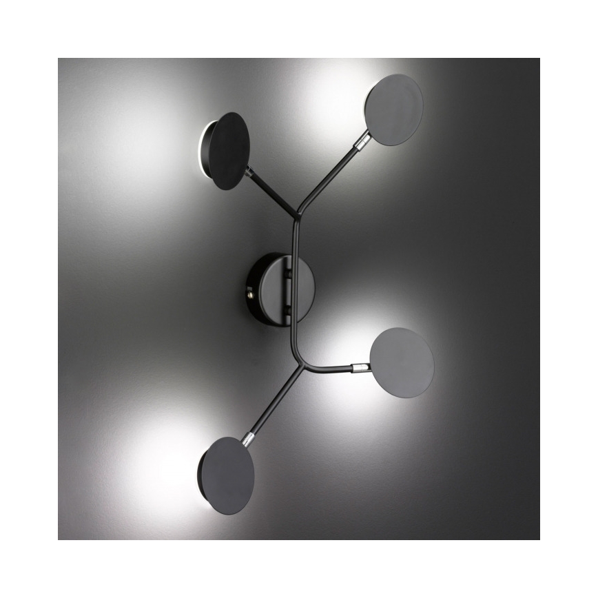 Wofi 446604109000 - LED-Wandleuchte BELIZE 4xLED/5W/230V 3000K schwarz