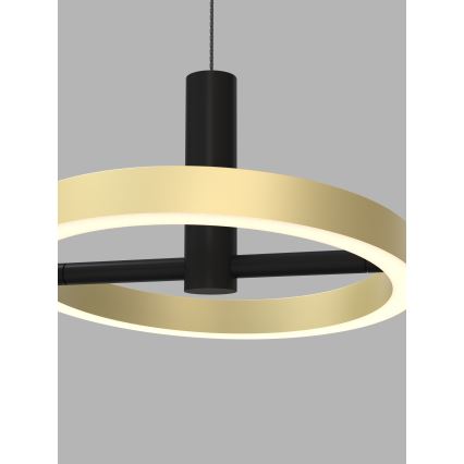 Wofi 5016-304 - Dimmbare LED-Hängeleuchte an Schnur BREST LED/26W/230V schwarz/golden