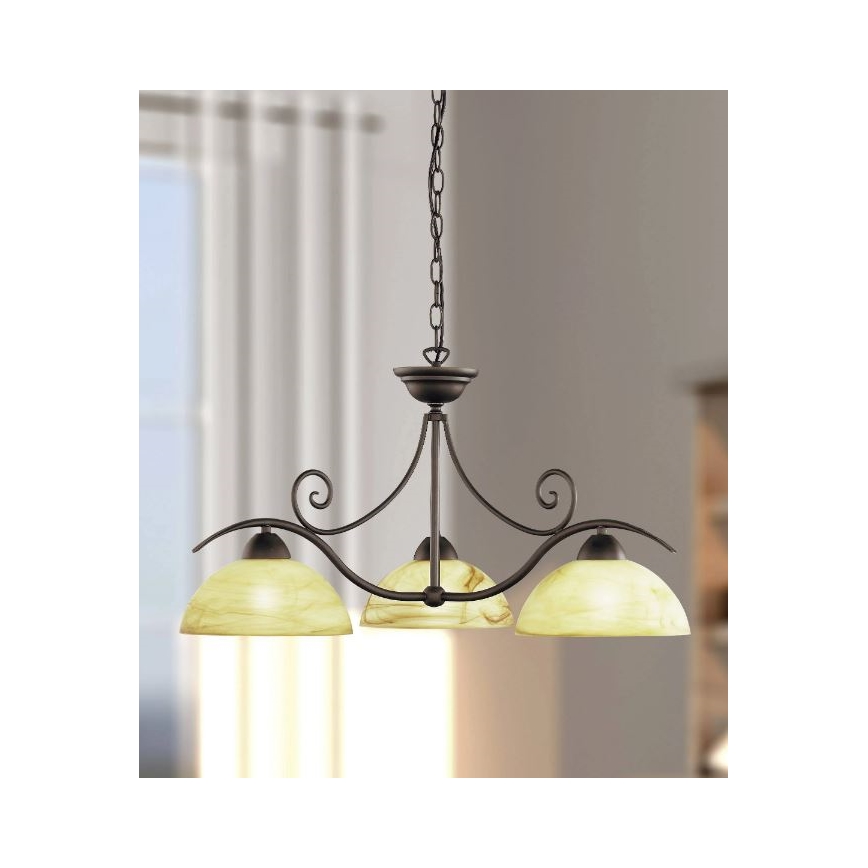 Wofi 5128.03.09.0000 - Hängeleuchte an Kette LACCHINO 3xE27/60W/230V