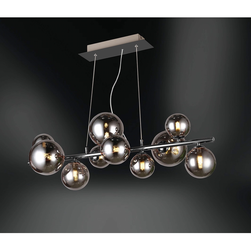 Wofi 6014.10.24.9000 - LED-Hängeleuchte VILLA 10xG9/3W/230V schwarz/glänzendes Chrom
