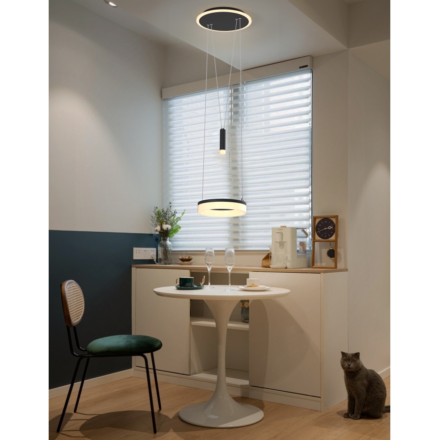 Wofi 6054-302 - LED dimmbare Hängeleuchte an Seil JESSE LED/15,5W/230V schwarz