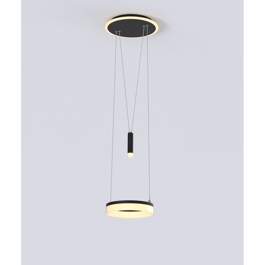 Wofi 6054-302 - LED dimmbare Hängeleuchte an Seil JESSE LED/15,5W/230V schwarz