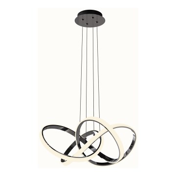 Wofi 6134-105L - Dimmbare LED-Hängeleuchte INDIGO LED/50W/230V schwarz/glänzendes Chrom