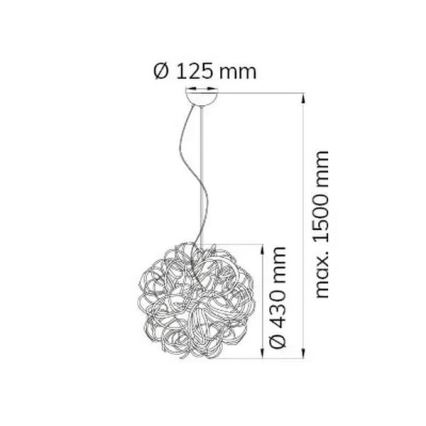 Wofi 6366.01.70.7000 - LED-Hängeleuchte an Schnur APART LED/12W/230V