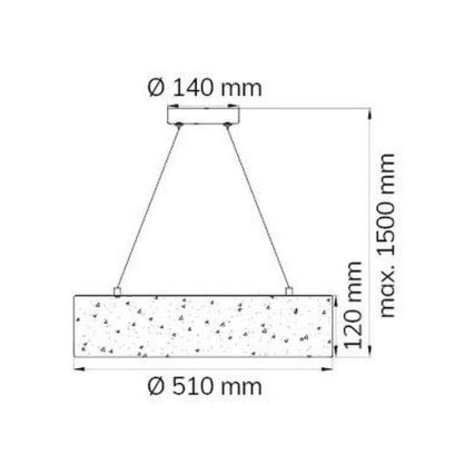 Wofi 6370.01.70.7000 - LED-Hängeleuchte an Schnur LEIKA LED/21W/230V