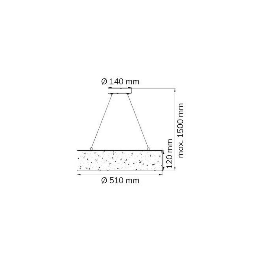 Wofi 6370.01.70.7000 - LED-Hängeleuchte an Schnur LEIKA LED/21W/230V
