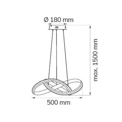 Wofi 6823.01.10.9500 - Dimmbare LED-Hängeleuchte an Schnur SOLO LED/28W/230V